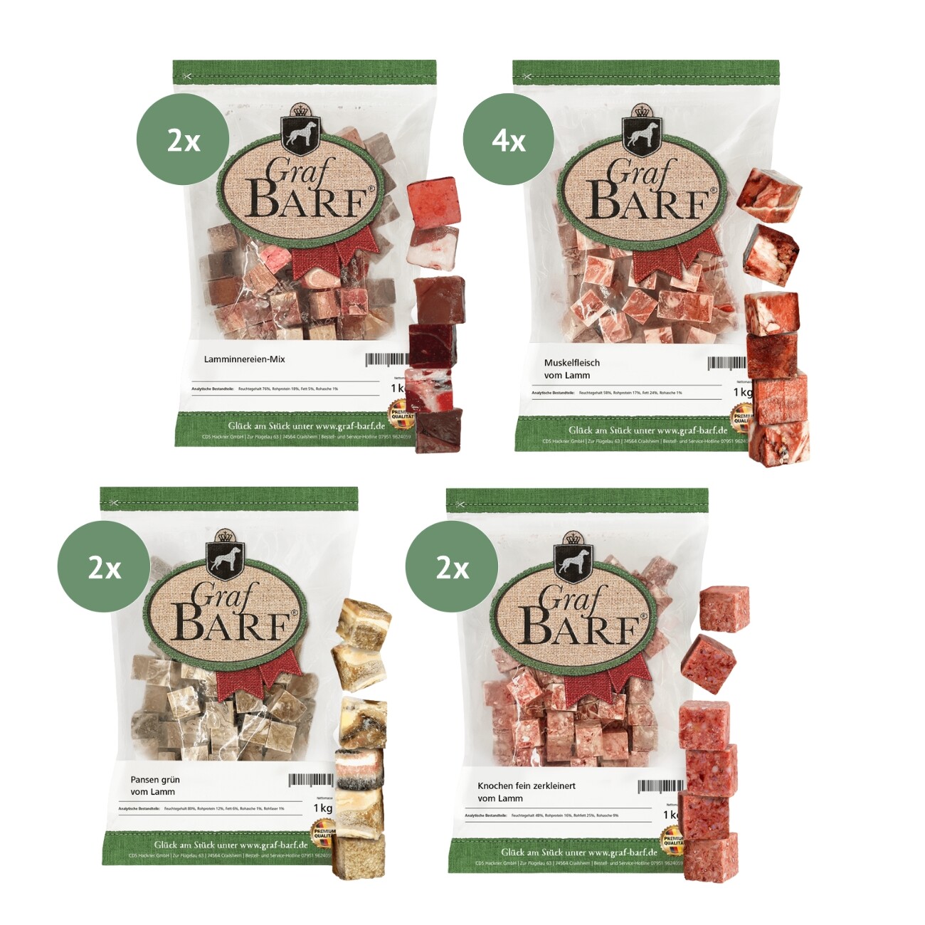 Graf Barf Singlemix vom Lamm 10x1kg