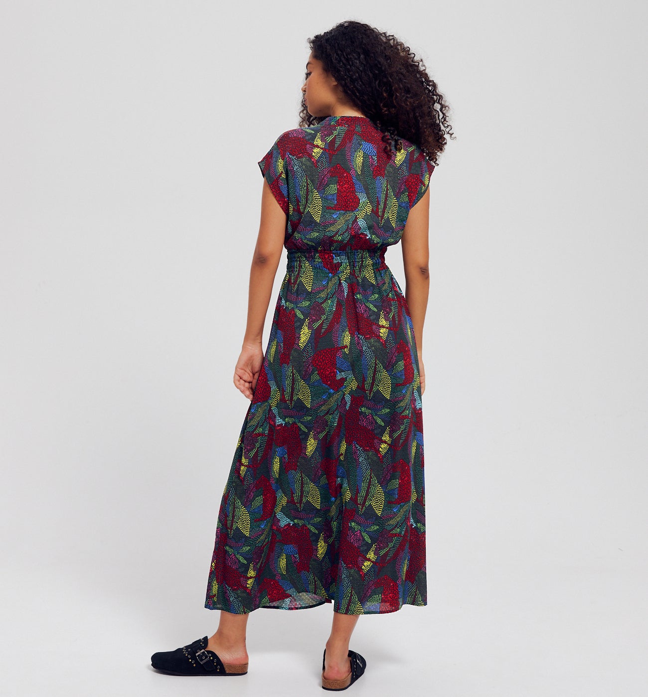 Robe longue imprimée Femme - Imprimé multicolore