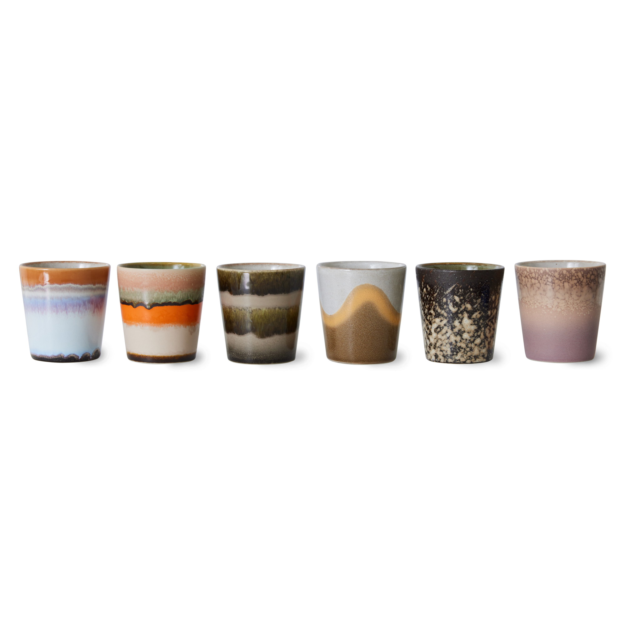 Servies 70's Ceramics Coffee mok Elements - set van 6