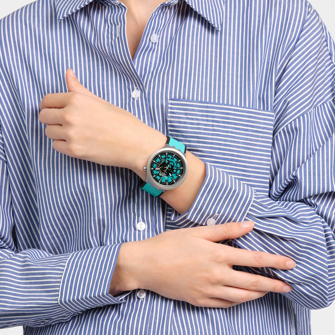 Swatch Big Bold Irony Lacquered Mint Trim