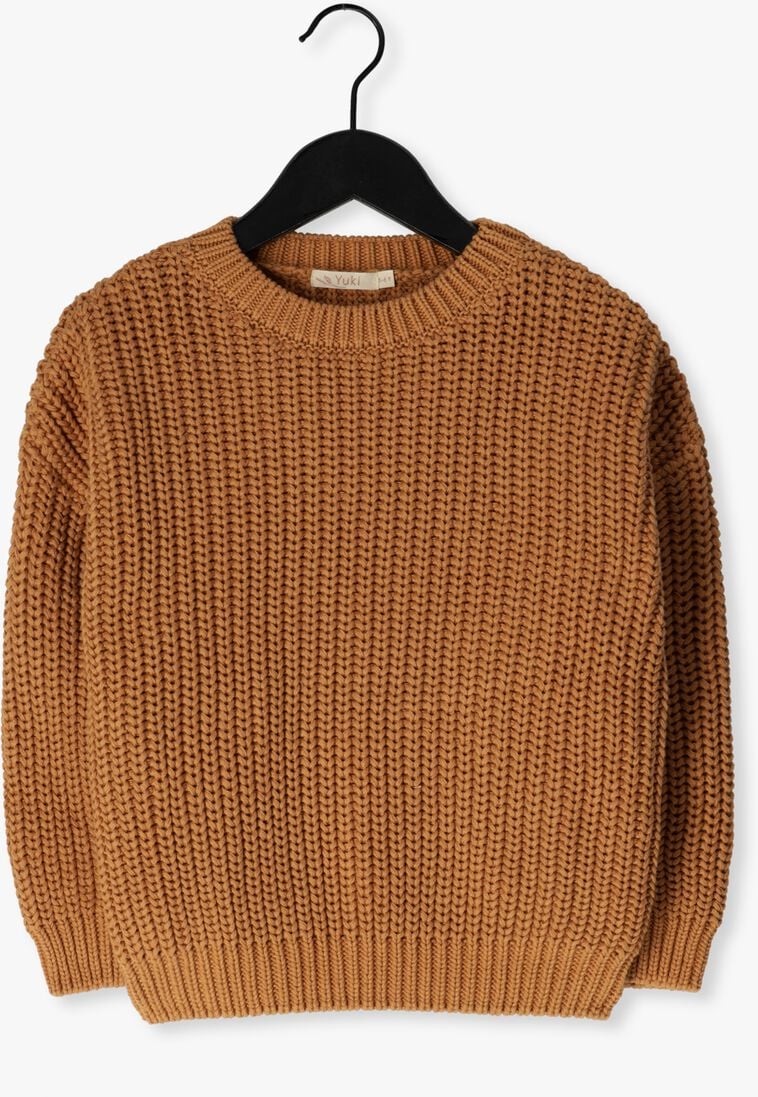 YUKI KIDSWEAR bruine yuki kidswear trui chunky knitted sweater