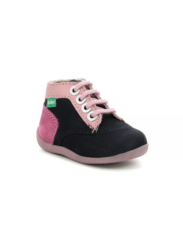 Bottines Bonbon Marine Rose Tricolore - Kickers