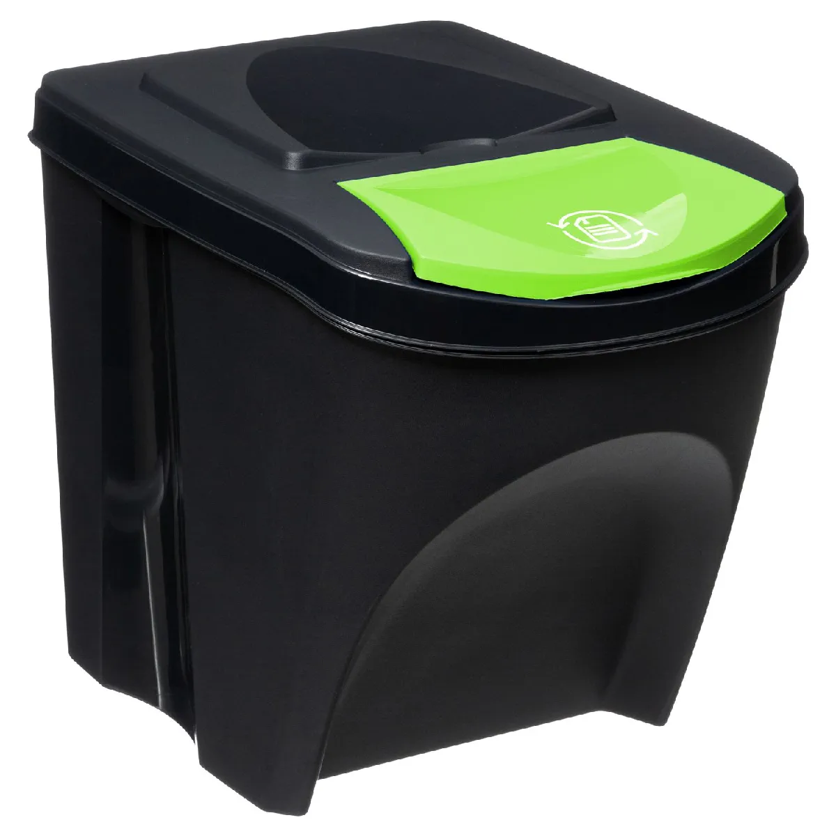 Five Simply Smart Lot de 3 Poubelles de Tri 25 L - Gris