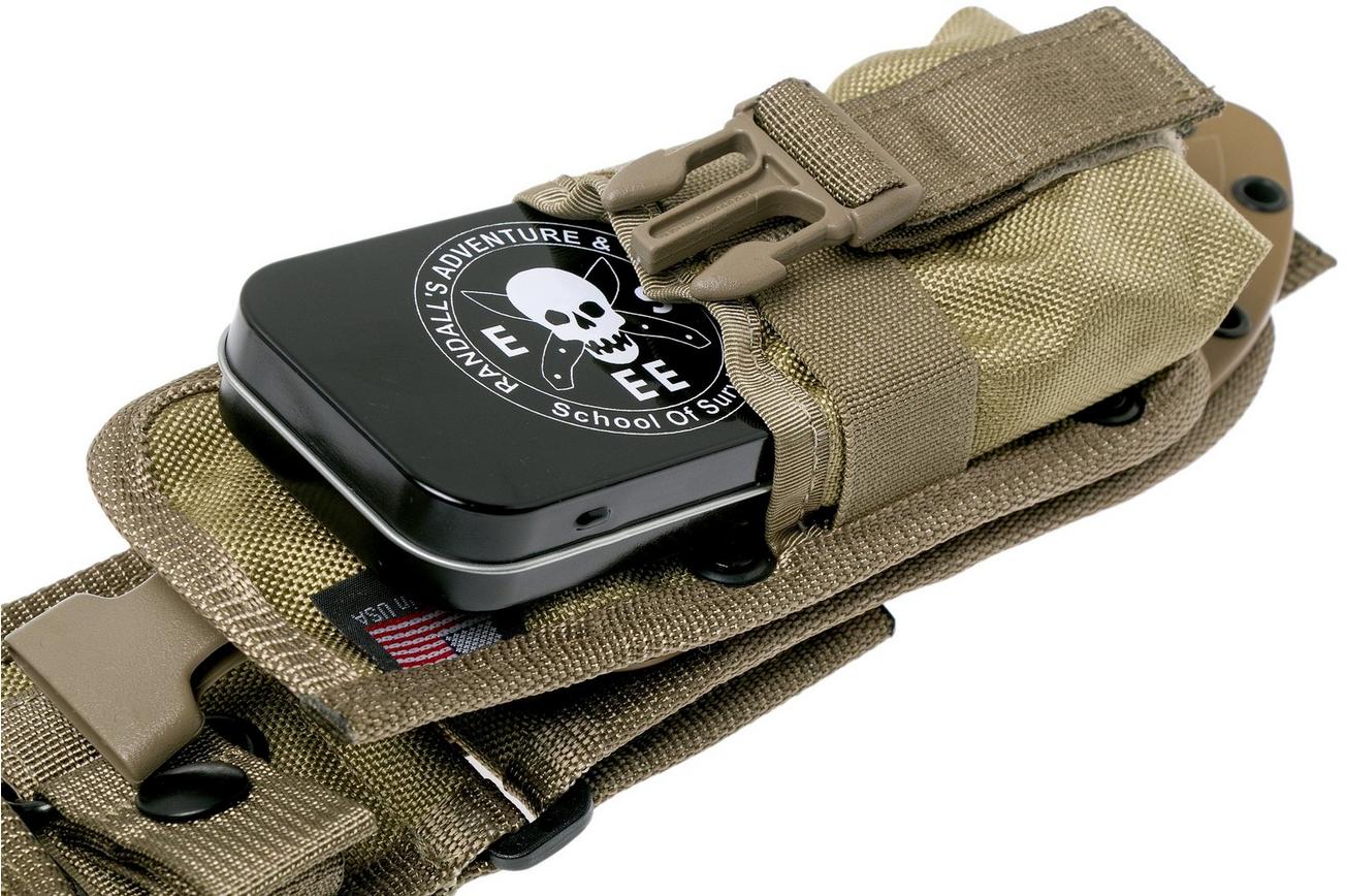 ESEE model 6 schede met MOLLE-back, Pouch, MBSP-K Coyote Brown