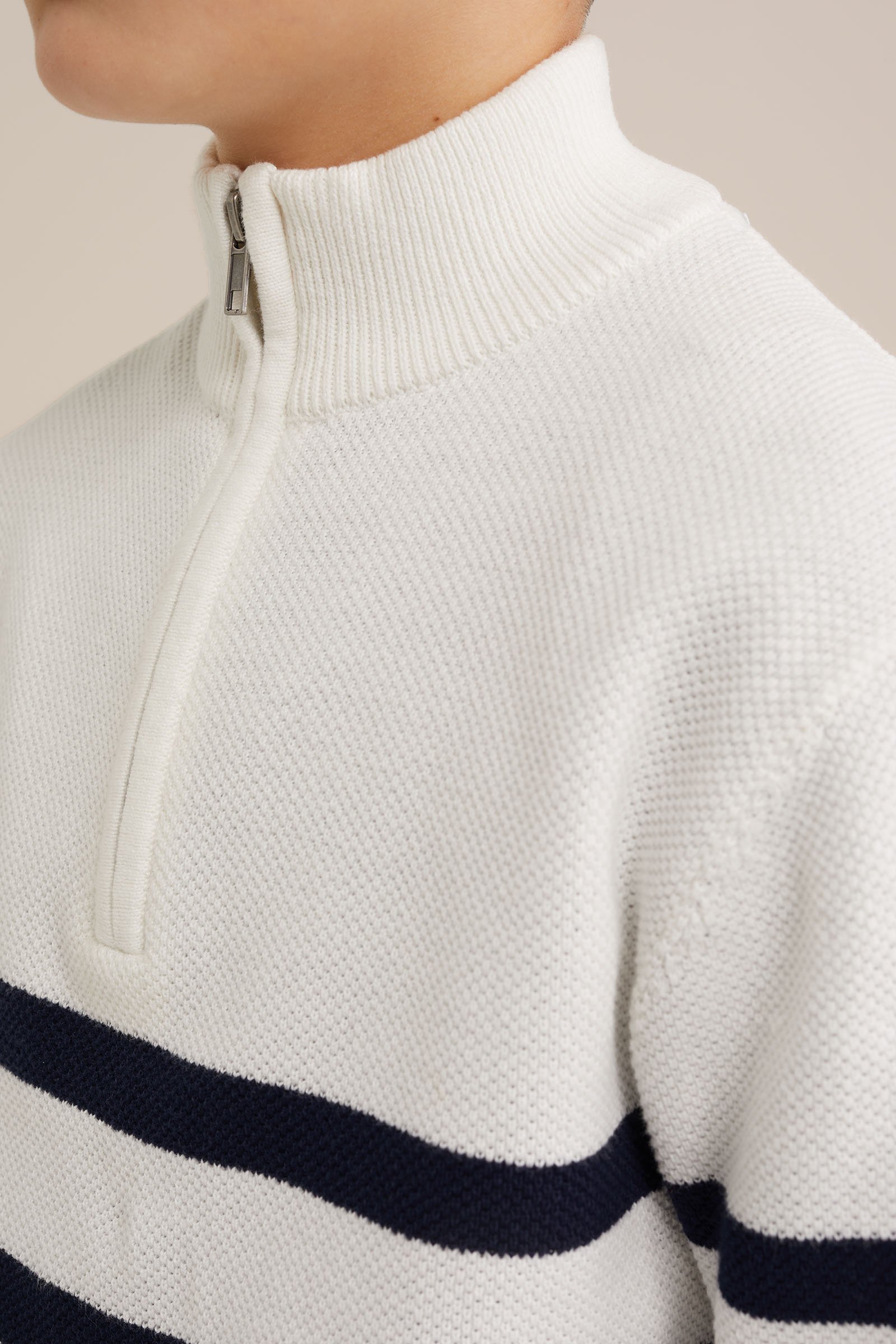 Jongens trui met structuur Blue Ridge Wit