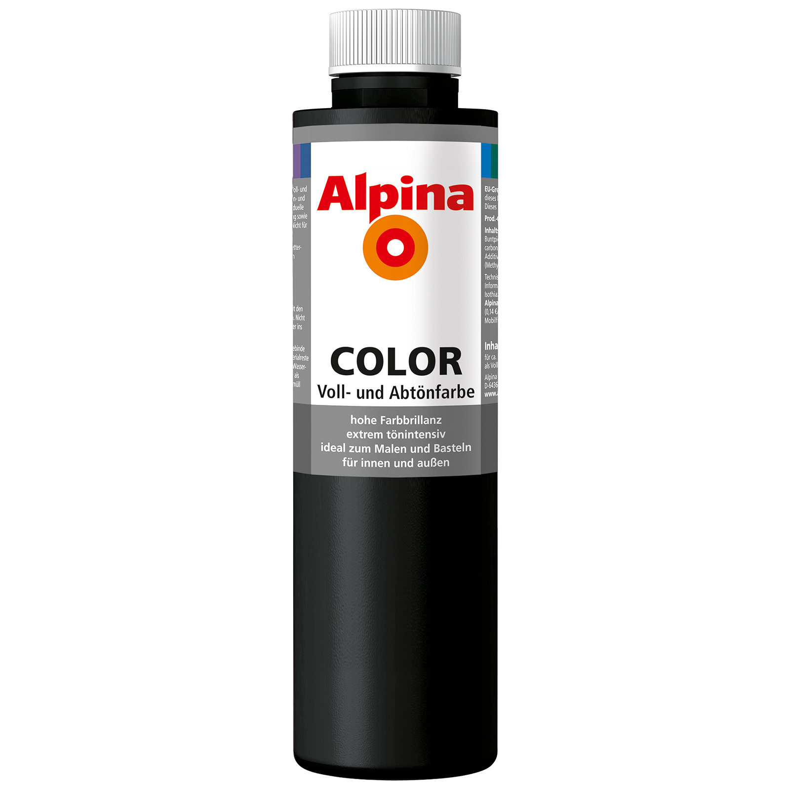 Alpina Voll- und Abtönfarbe COLOR - nachtschwarz - 250 ml