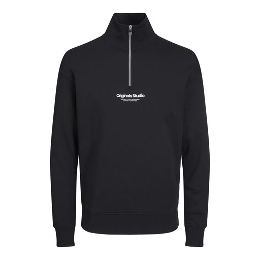 Jack&Jones Vesterbro Quarter Zip Sweatshirt, Black, L