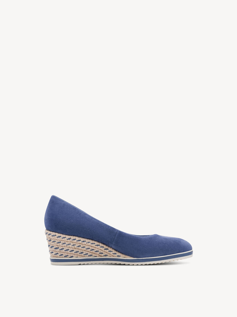 Leren Sleehakpumps - blauw