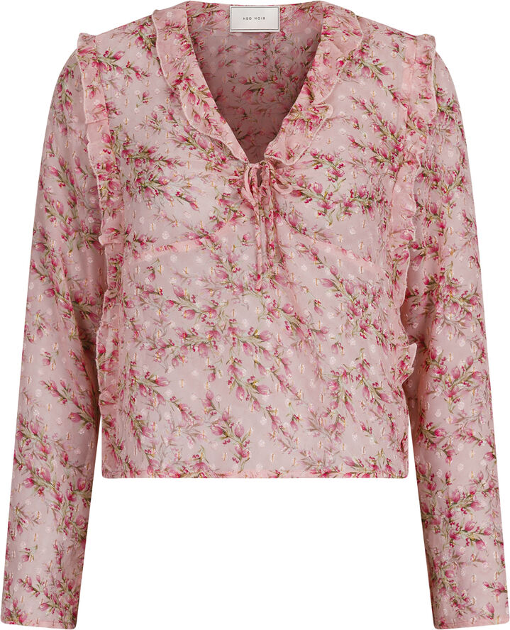 Neo Noir Carola Dot Print Blouse Lyserød