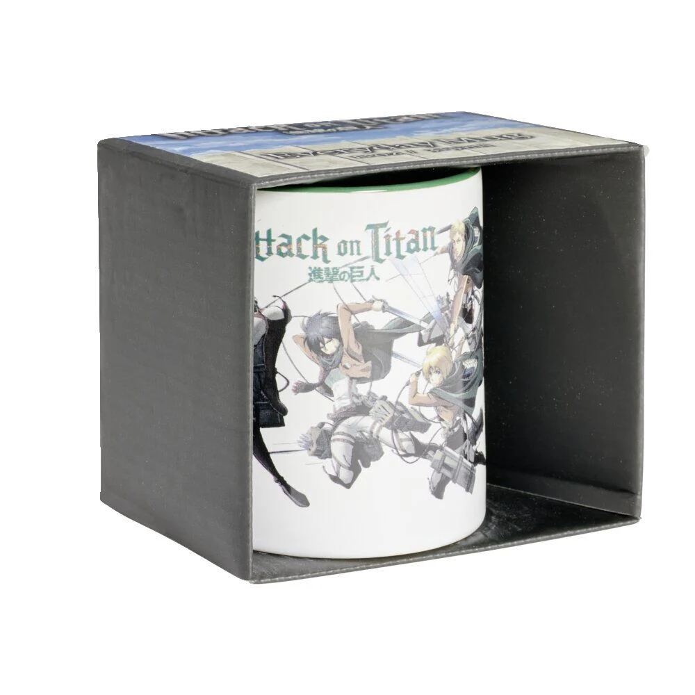 Mug Attaque des Titans vert et blanc 315ml