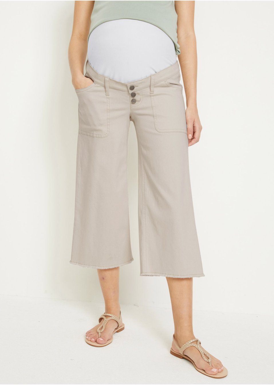 3/4 zwangerschapsjeans culotte