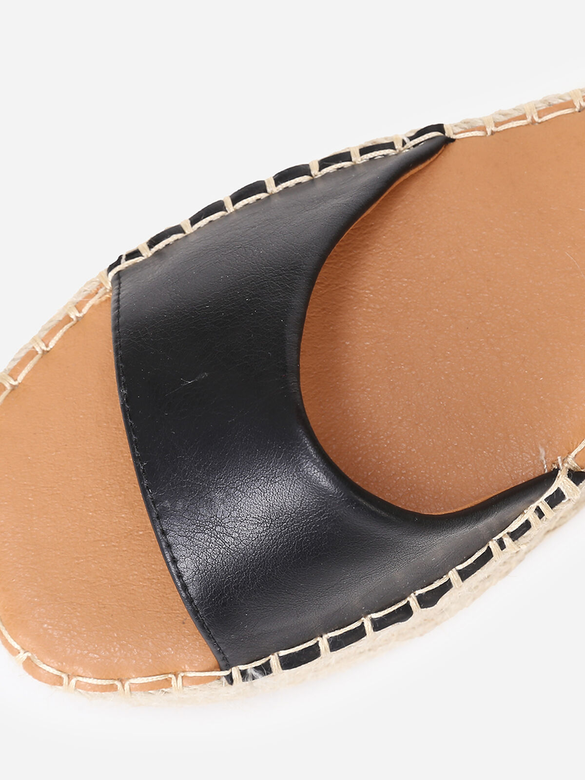 Espadrilles à plateforme cordage- Noir