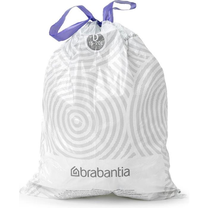 20st Brabantia afvalzakken code D - 15-20 liter 43,5x54,5cm - 20 stuks (8710755138164)
