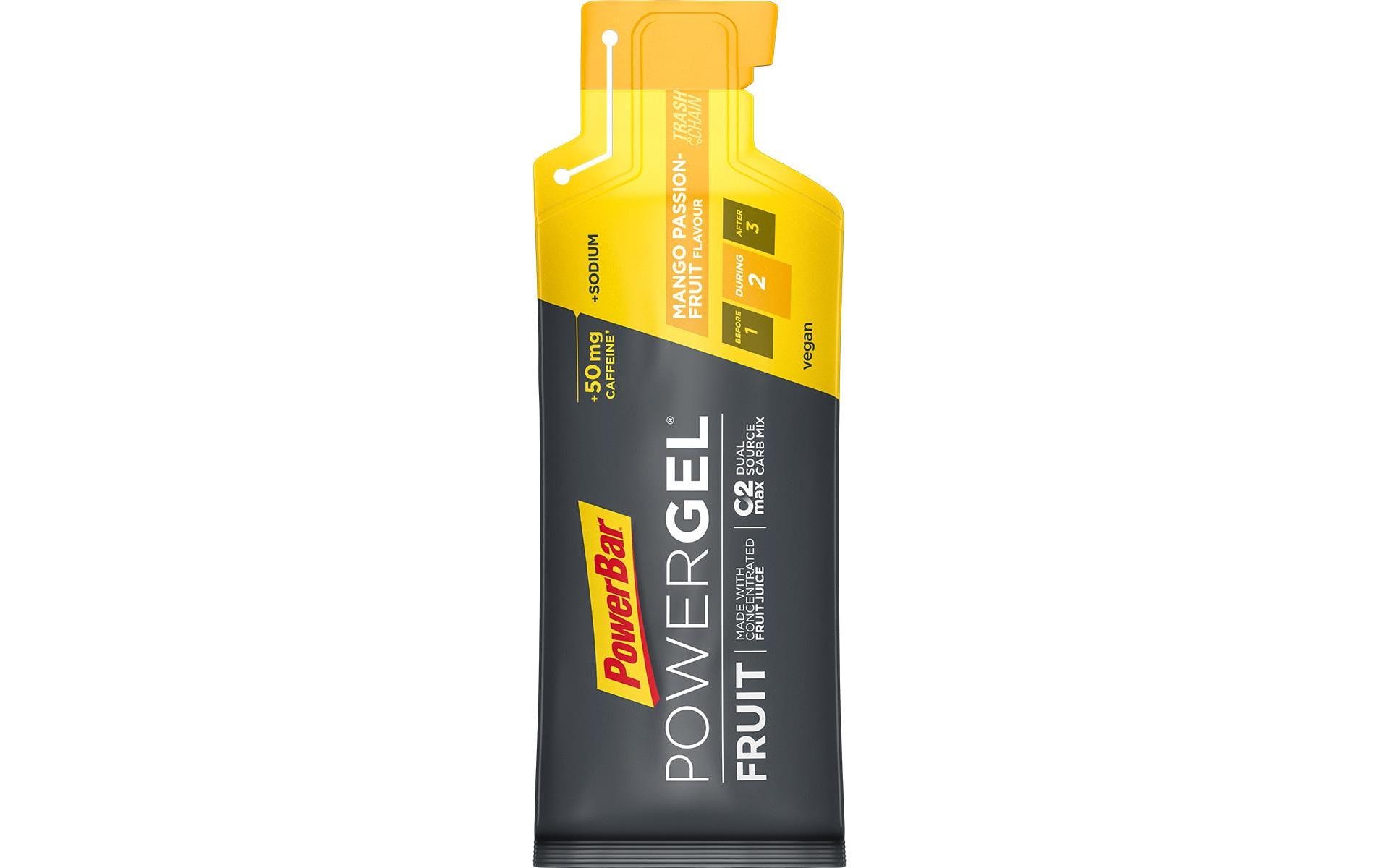 Nahrungsgel PowerGel Fruit + Koffein Mango PassionfruitNahrungsgel zur Förderung von Ausdauer/Energie