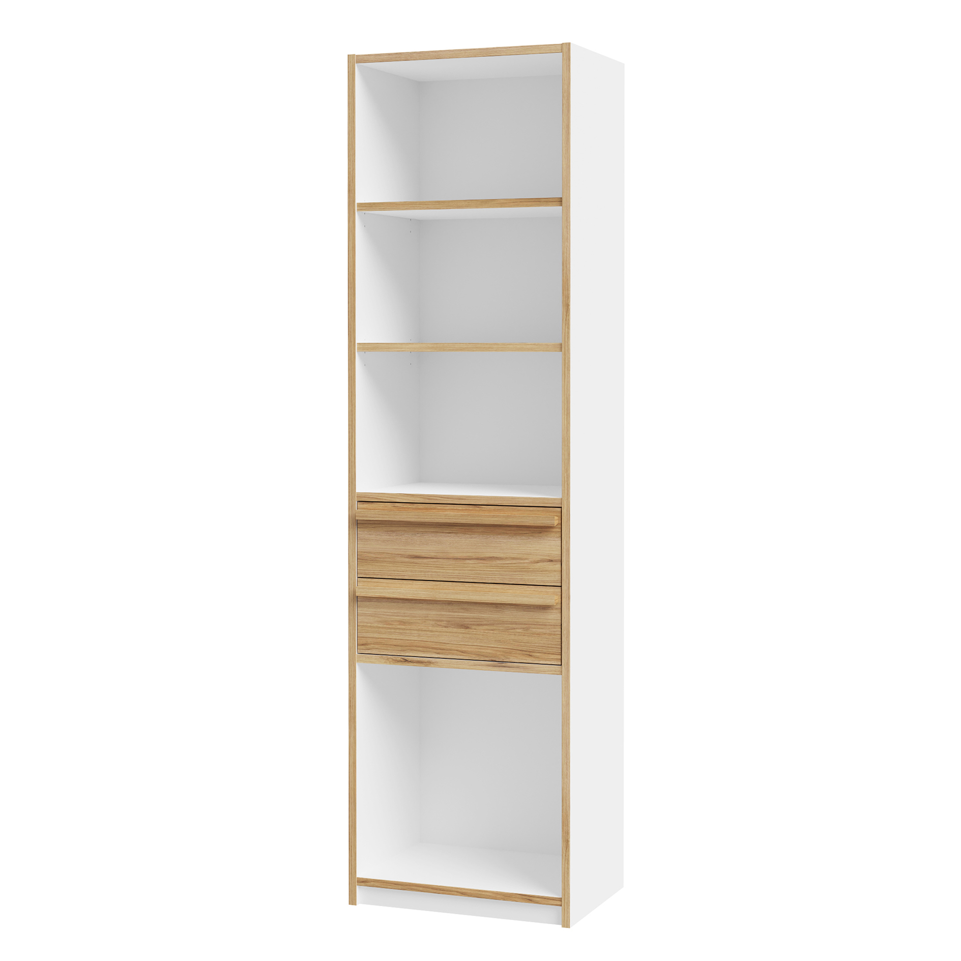 Regal - weiß-Catania Eiche - 59 cm