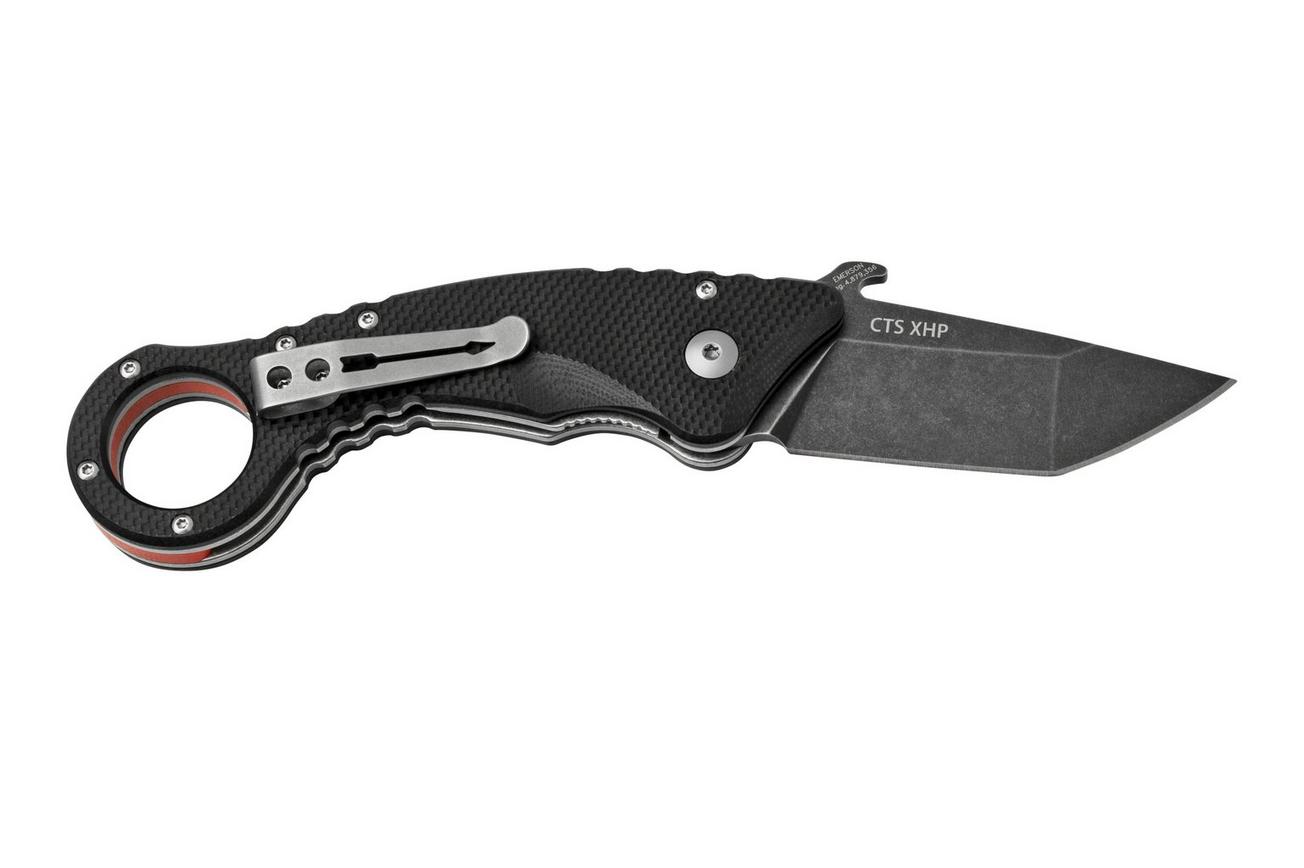 Spartan Blades Ronin Shoto SFBL9BK Black Red G10 karambitmes