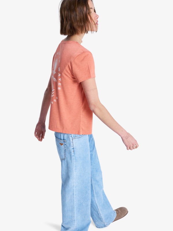 Laguna Green T-Shirt à manches courtes Orange Femme
