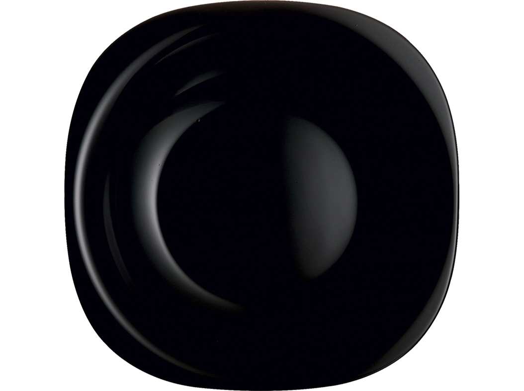 PRATO DE SOPA CARINE LUMINARC PRETO VIDRO Ø21CM