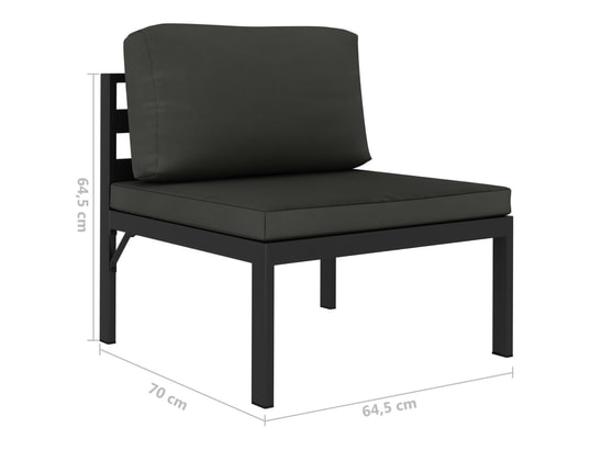 LES TENDANCES - Salon extérieur Salon de jardin-gris-8 places-70x70x64.5-251009