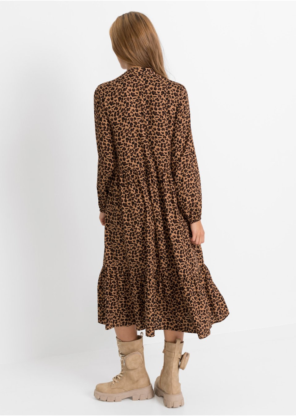 Robe-chemise avec motif léopard