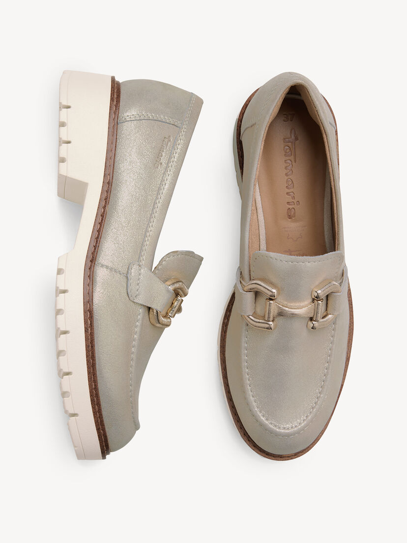 Leren Instappers - beige