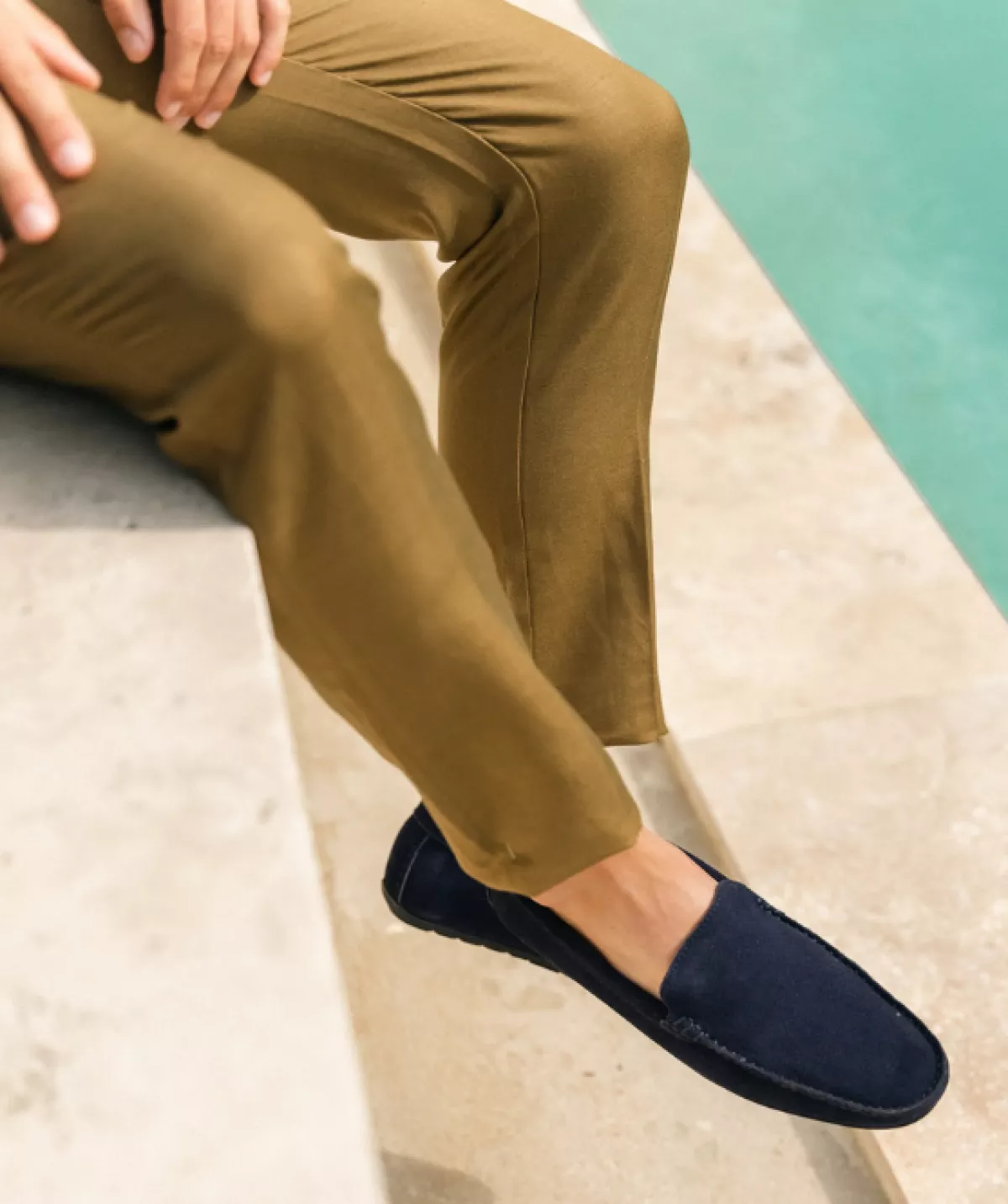 Mocassin DANDY Veau Velours Bleu Marine