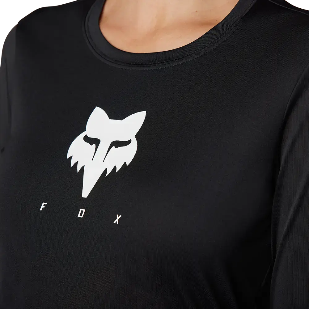 Fox Ranger Tru Dri MTB Fietsshirt Lange Mouwen Zwart Dames