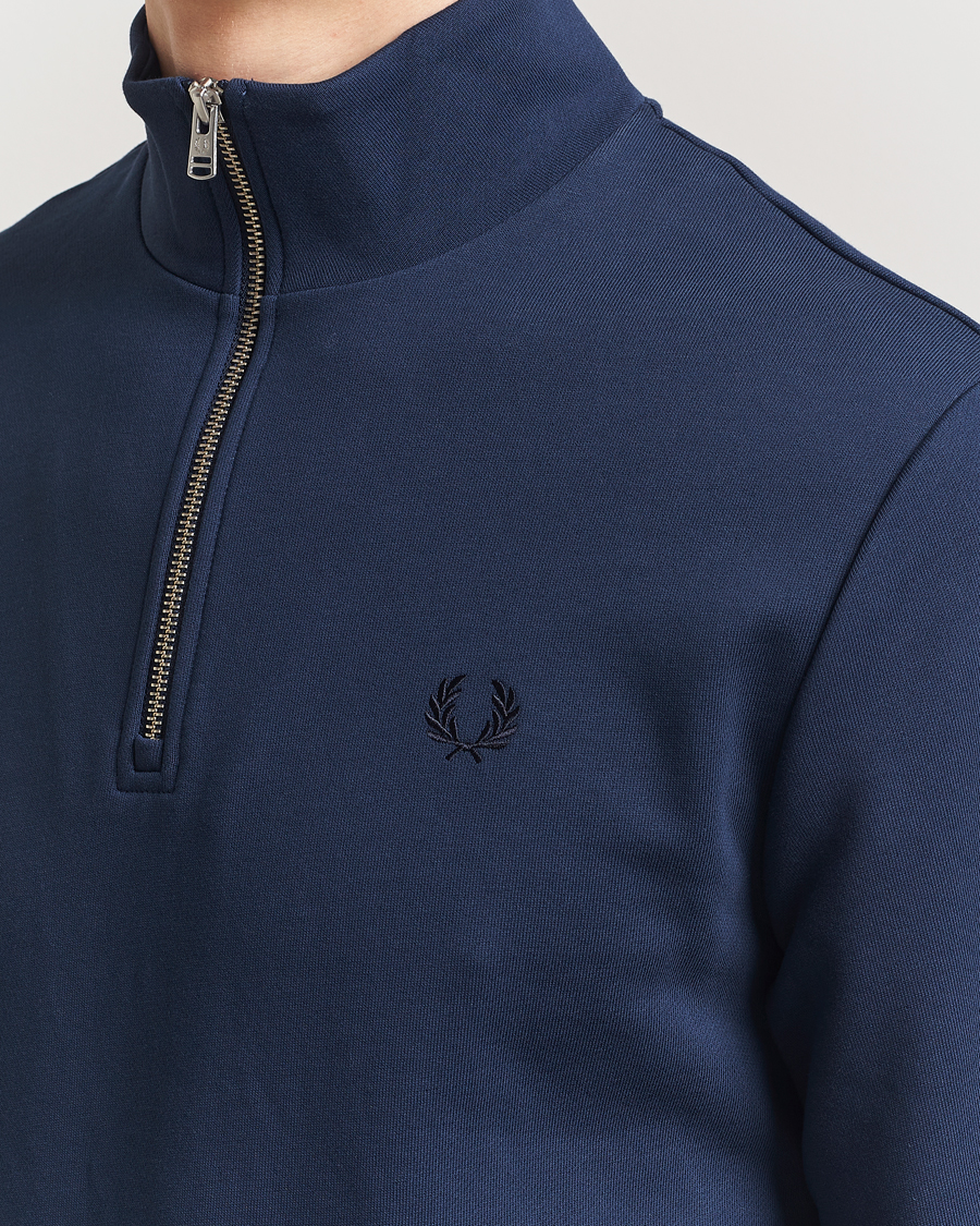 Fred Perry Half Zip Sweatshirt Tennis Blue