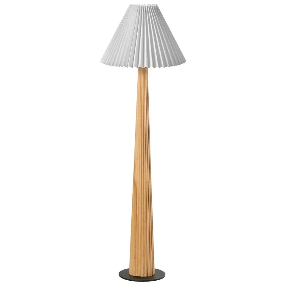 ALIGIDE - Staande lamp - Naturel - Rubberhout