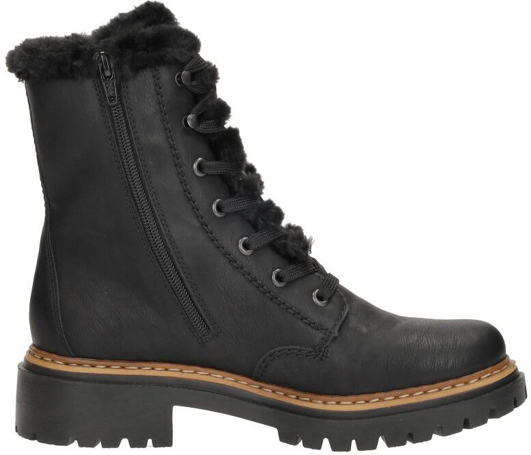 Rieker Veterschoenen Hoog zwart
