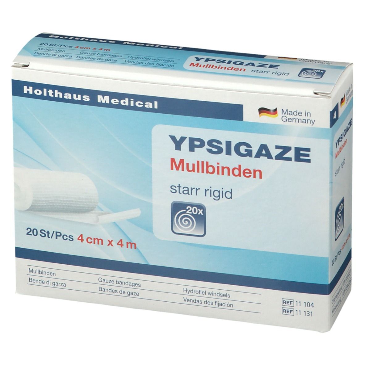 YPSIGAZE Mullbinden 4 cm x 4 m