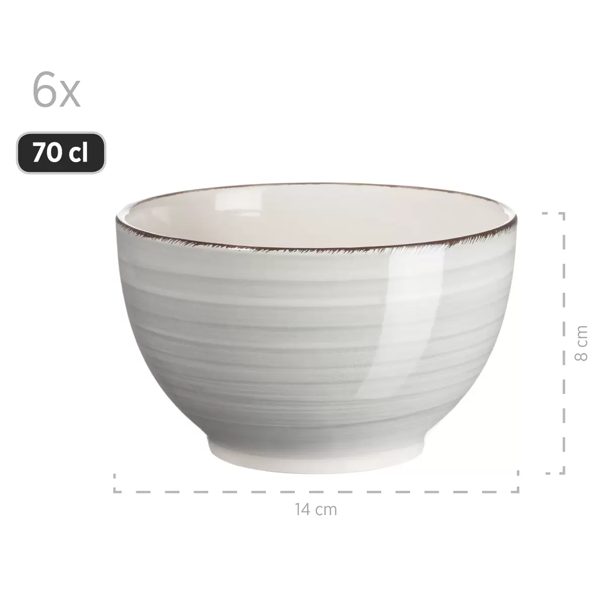 Frühstückset 18-tlg. LUMACA beige,braun
