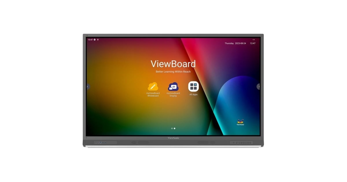 ViewSonicViewBoard IFP6552-2F EDLA 65” 4K Interactive Display  (Zwart, 3x HDMI-in, 1x HDMI-out, 1x DisplayPort, USB-A, USB-C, Touch)
