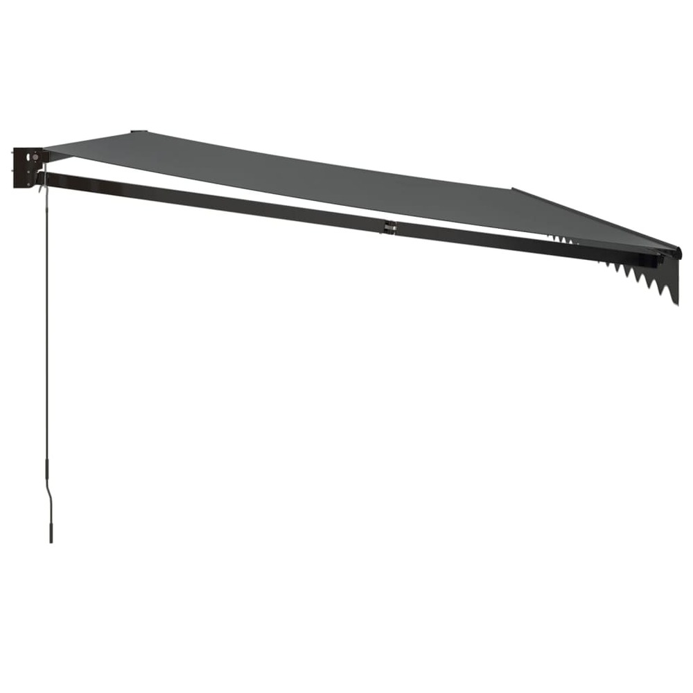 Auvent rétractable anthracite 5x3 m tissu et aluminium