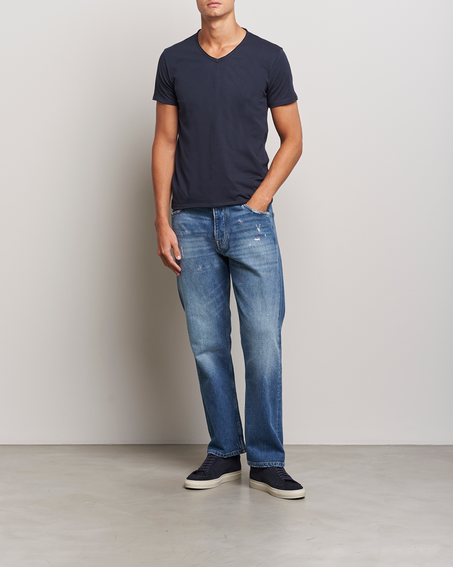 Replay V-Neck T-Shirt Night Blue