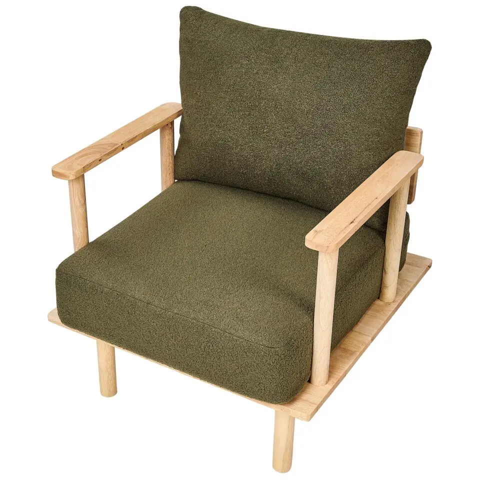 ASKER - Fauteuil - Donkergroen - Bouclé