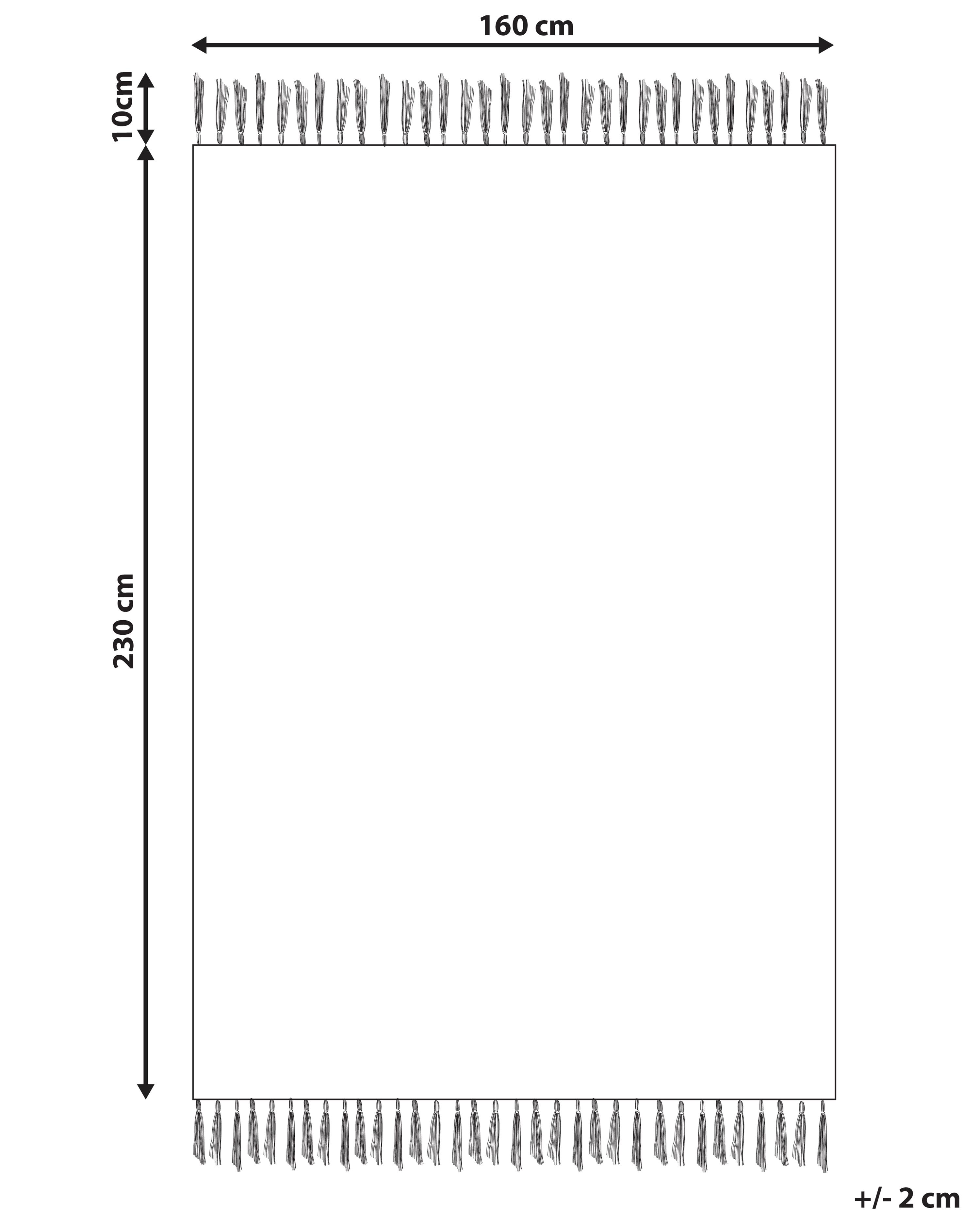 Vloerkleed AFSAR Lichtbeige 160 x 230 cm Katoen