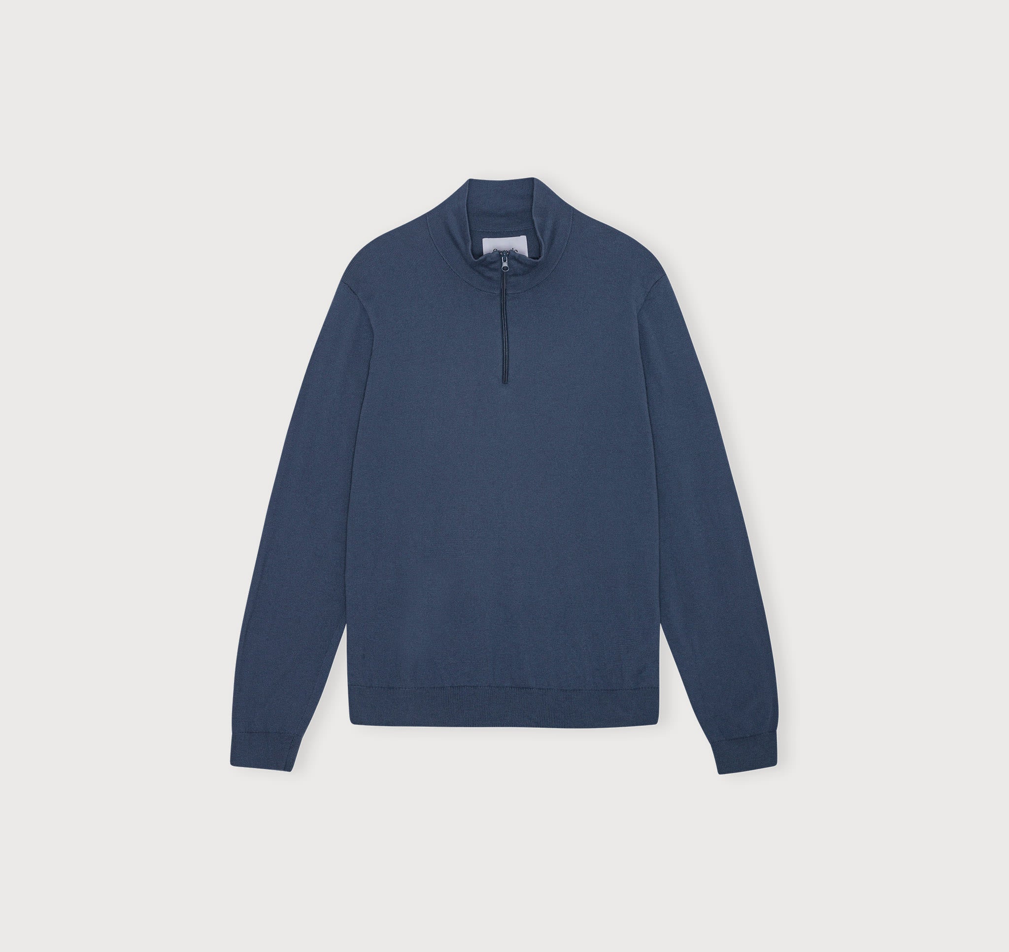 COTTON<br>Soft Knit Half Zip Sweater