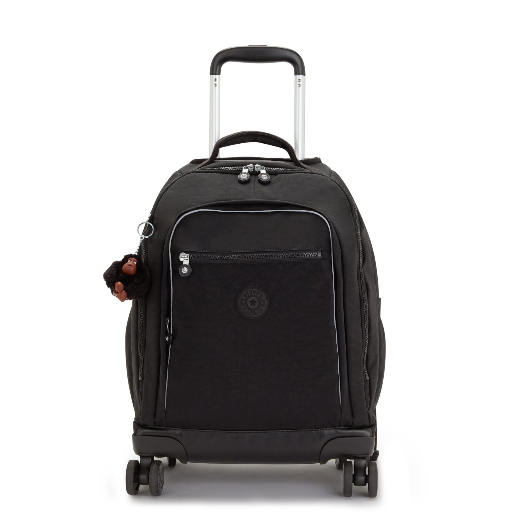 NEW ZEA Grand sac à dos à roulettes pour enfants avec protection pour ordinateur - True Black