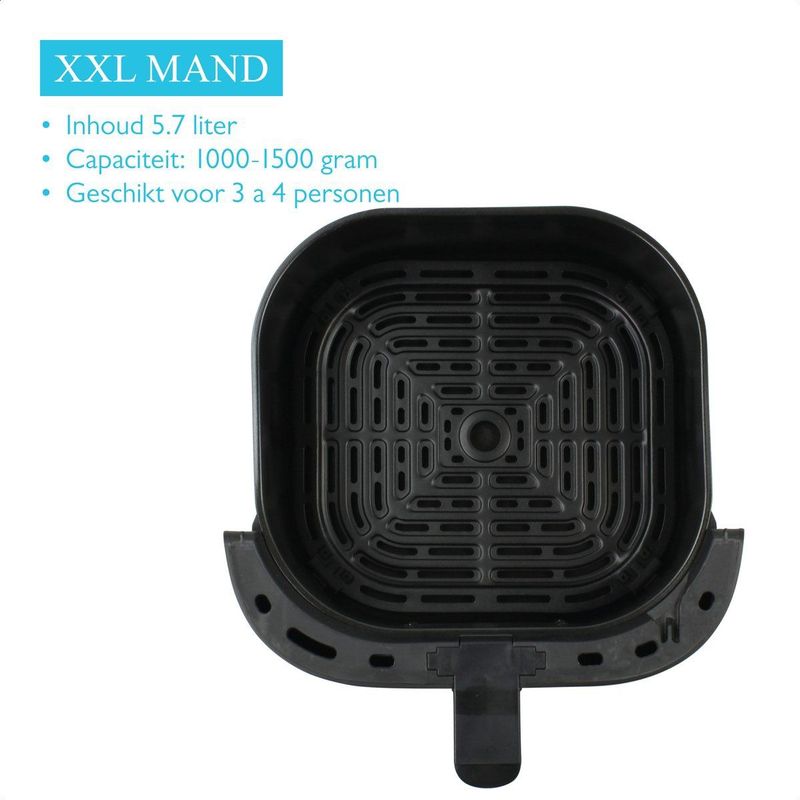 Wartmann - WM-2203 AF - Airfryer - Zwart - Keramisch - 5.7 Liter