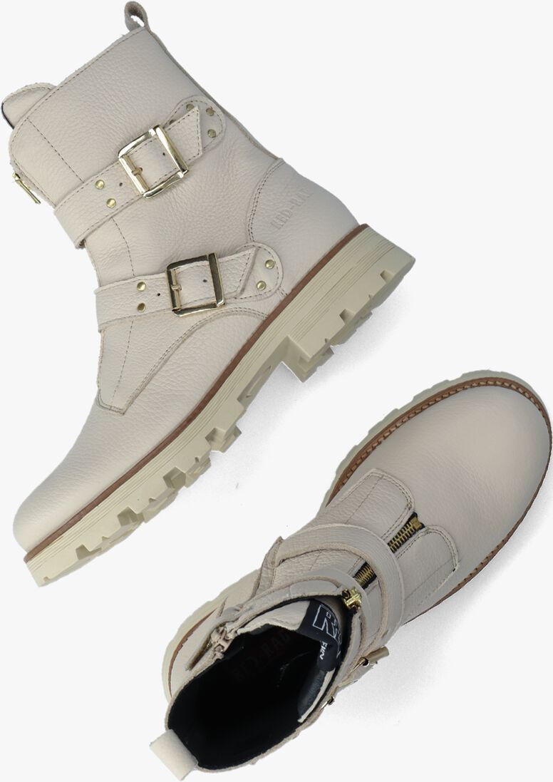 RED-RAG beige red-rag biker boots 11216