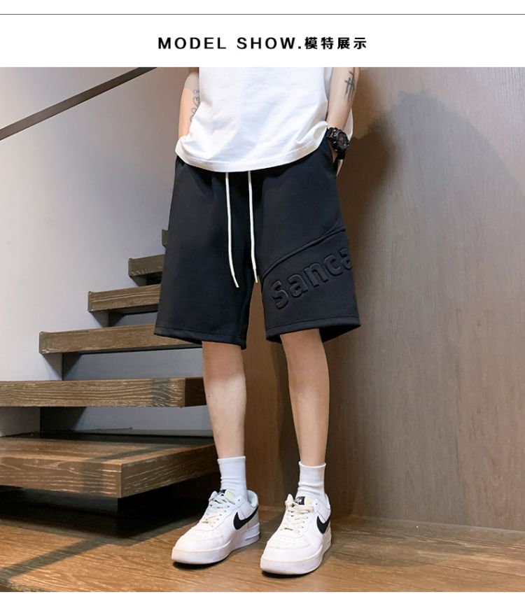 Stone Leo - Shorts met trekkoord en letters