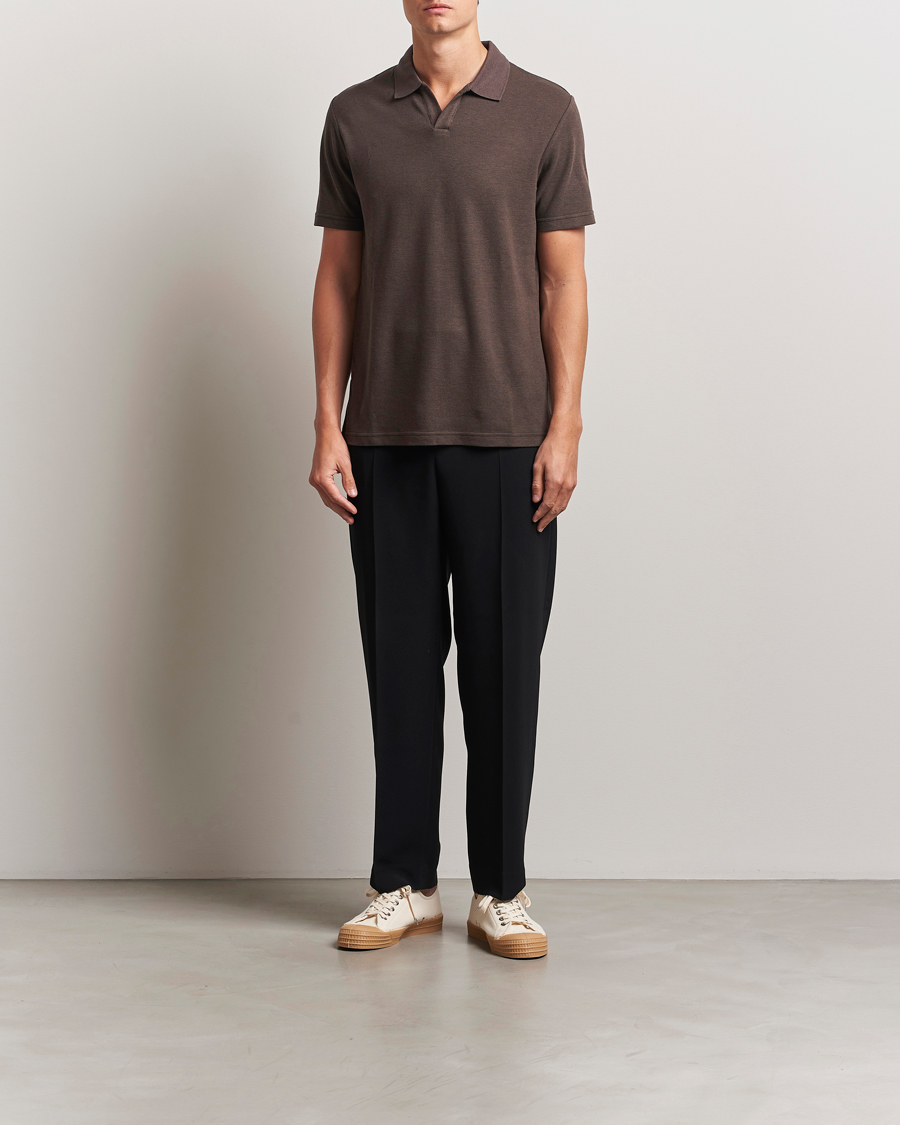 NN07 Paul Cotton/Lyocell Polo Coffee