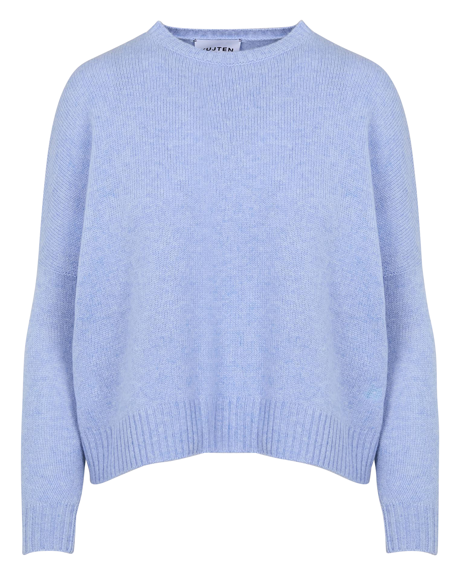 AMELIE - Pull col rond oversize en cachemire | Bleu
