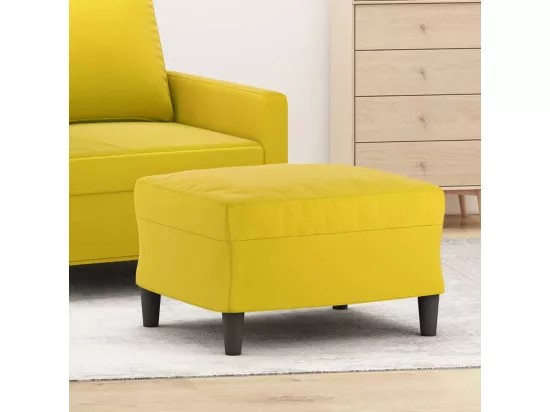 Repose-pied Jaune 60x50x41 cm Velours