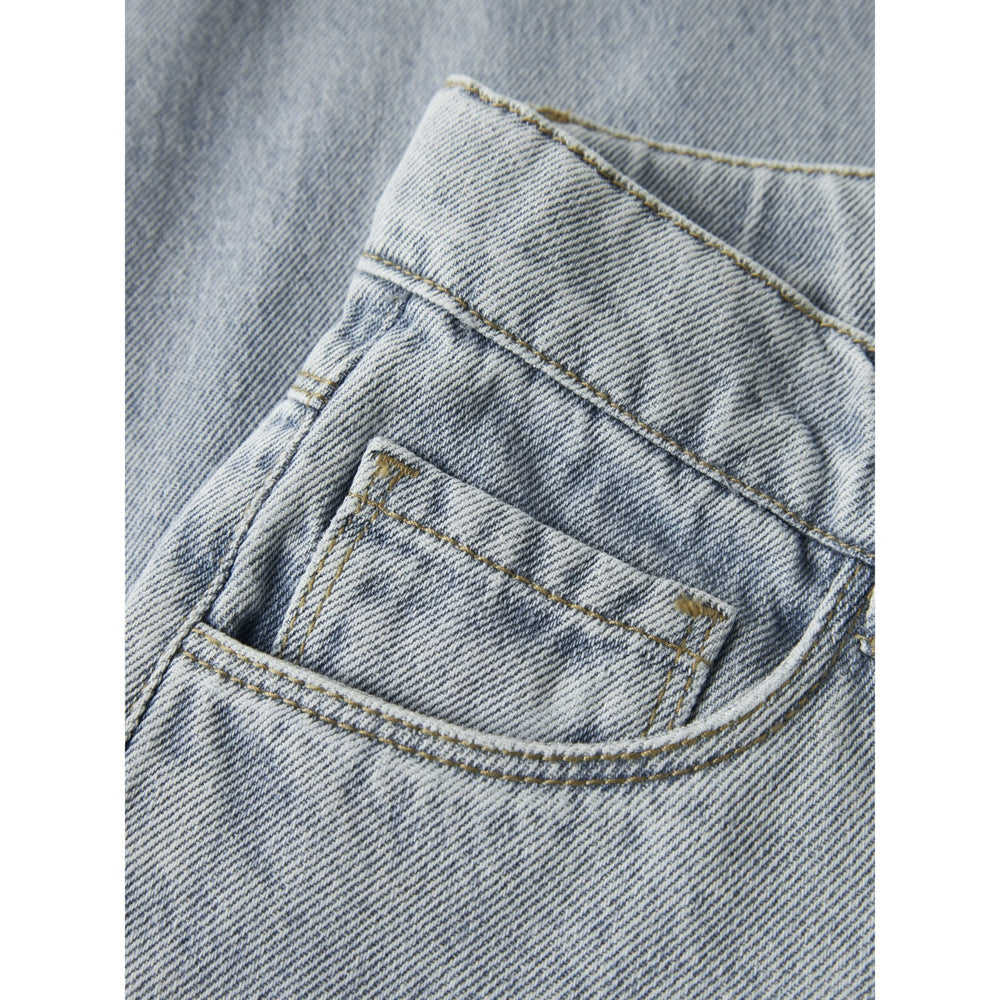 Køb Name It Light Blue Denim Nkfrose Wide Heart Studs Jeans 2021-Za D