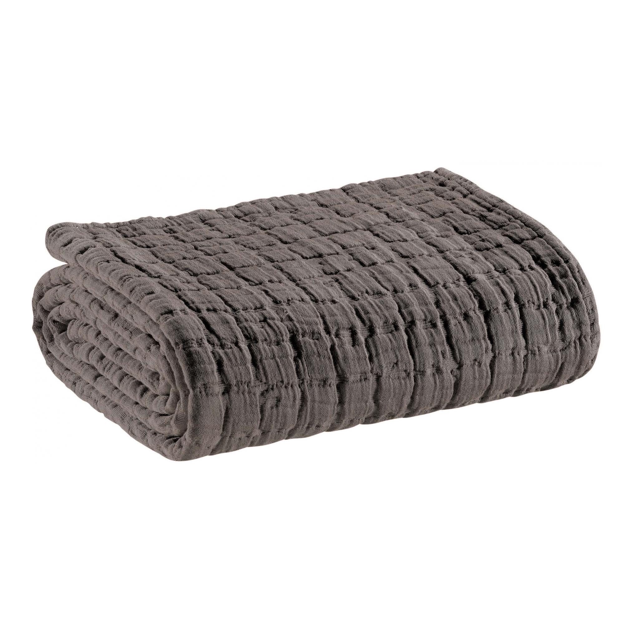 Plaid stonewashed swami asphalte 130 x 200 cm
