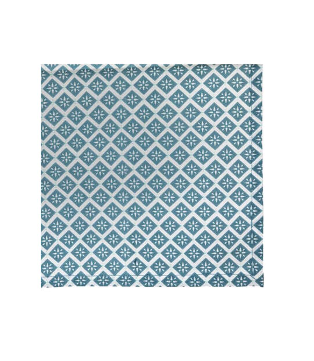 Lot de 4 Serviettes de Table Tikal 40x40cm Bleu
