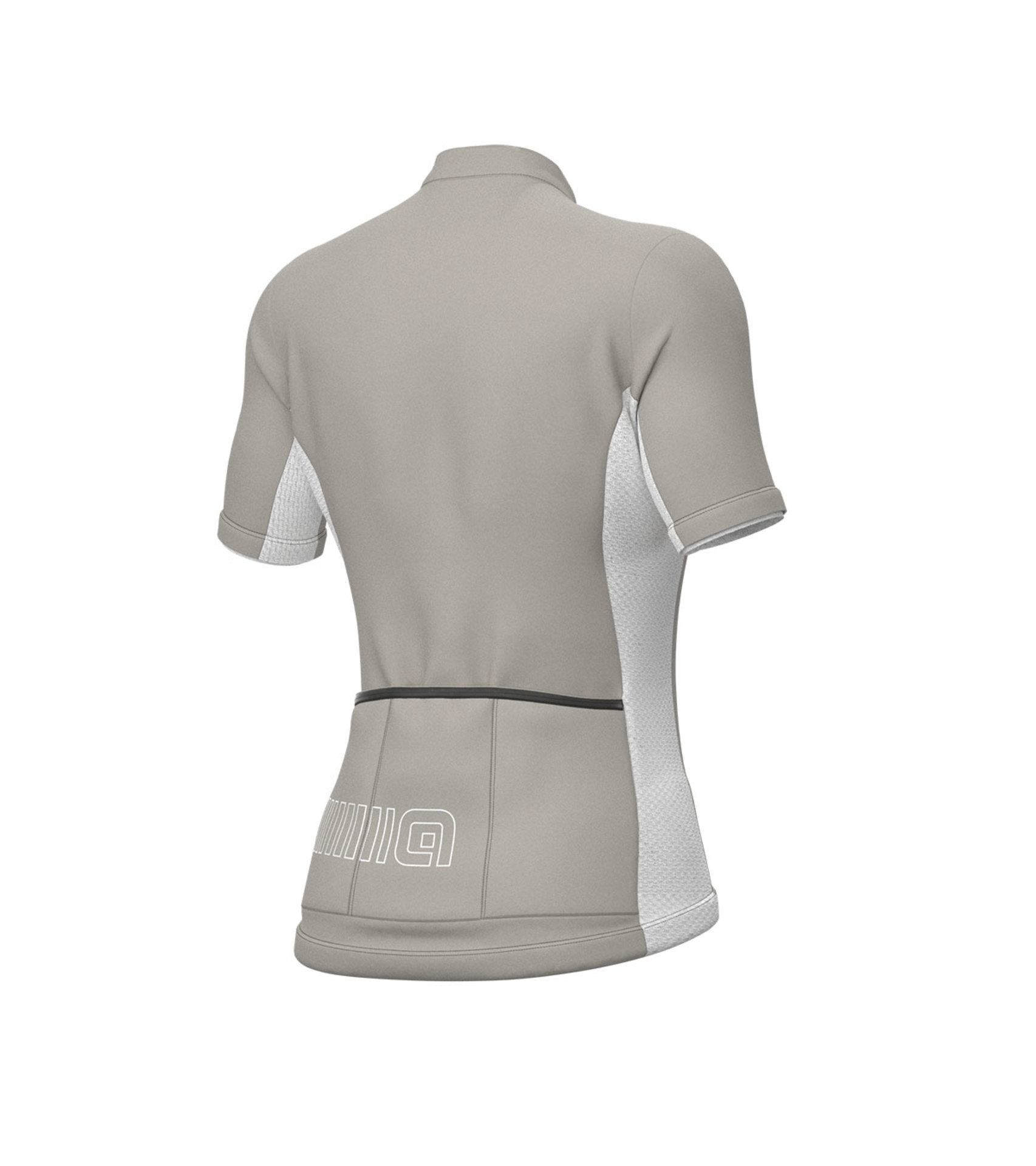 Ale Solid Color Block Fietsshirt Korte Mouwen Stonegrijs Dames
