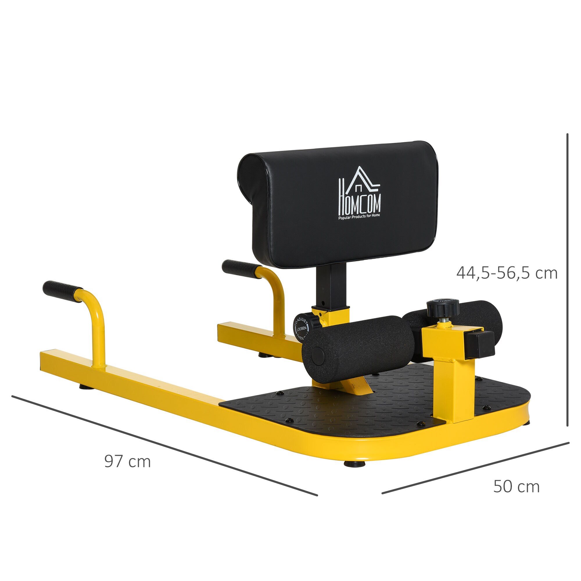 HOMCOM 3-in-1 Trainingsgerät 97 x 50 x 45,5–57,5 cm (LxBxH)